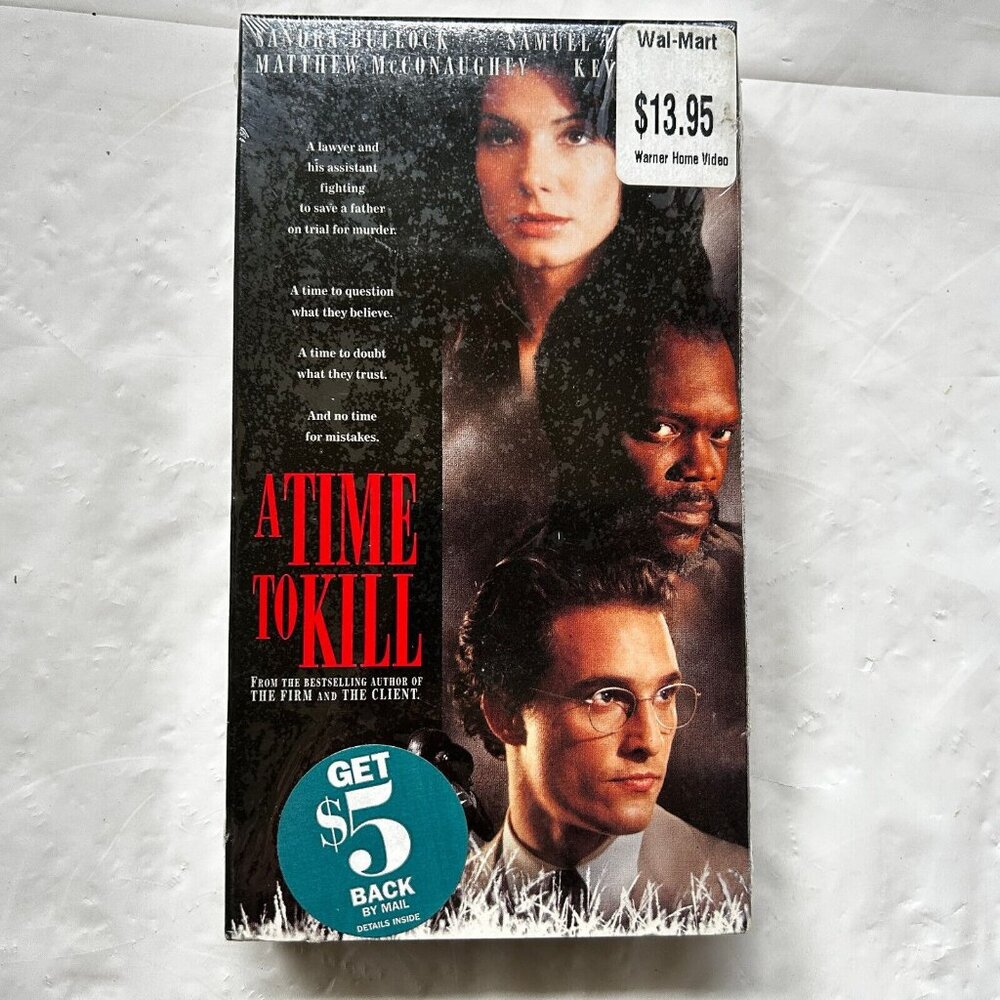 A Time To Kill VHS Samuel Jackson Sandra Bullock Brand New Sealed w/ Watermark